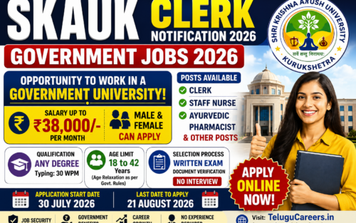 SKAUK Clerk Recruitment 2026 | Apply Online for Clerk, Staff Nurse & Pharmacist Posts | Salary Up to ₹38,000