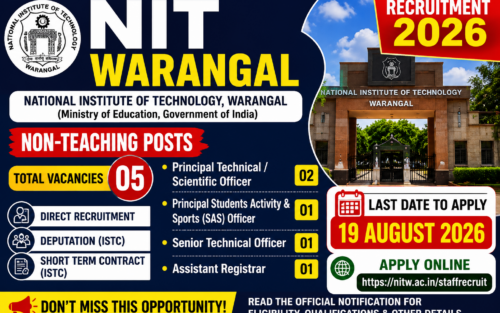 NIT Warangal Recruitment 2026 | Apply Online for Non-Teaching Posts | TS Jobs