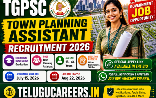 TGPSC Town Planning Assistant Recruitment 2026| Notification, Eligibility, Age Limit, Selection Process & Apply Online