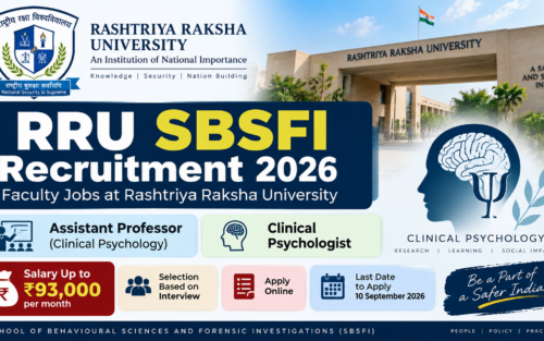 RRU SBSFI Recruitment 2026: Faculty Jobs, Salary Up to ₹93,000